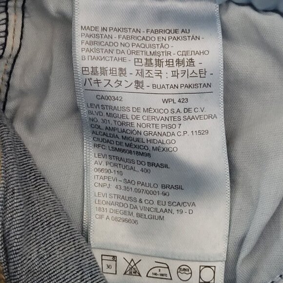 Levis 720 High Rise Super Skinny Jeans Womens Size 25 Blue Distressed Denim - Picture 6 of 8